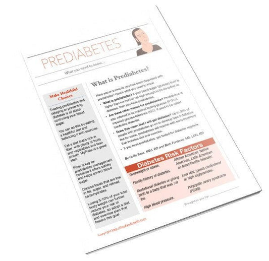 Prediabetes Color Handout Tearpad - Nutrition Education Store