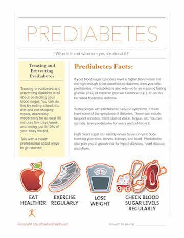 Prediabetes Poster Handout - Nutrition Education Store