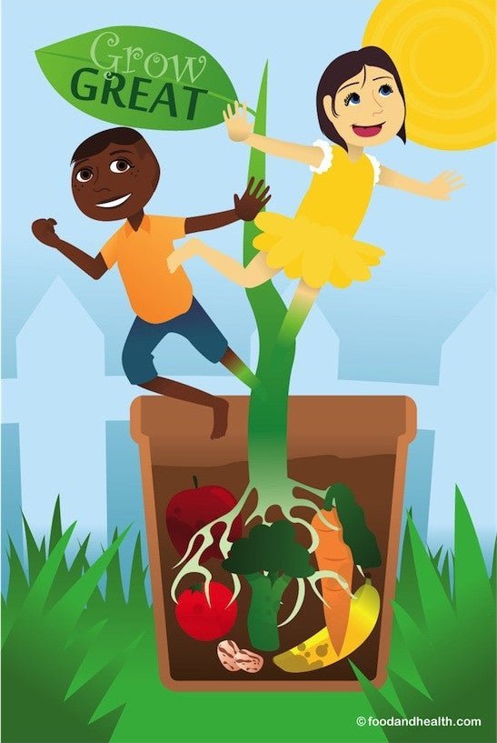 Preschool Nutrition Poster 12X18 Grow Great - Nutrition Education Store