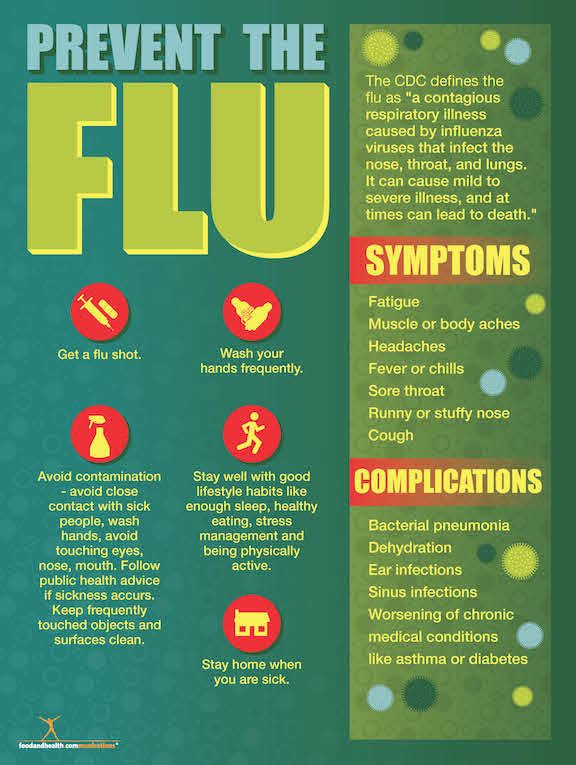 Prevent the Flu Poster - Nutrition Education Store