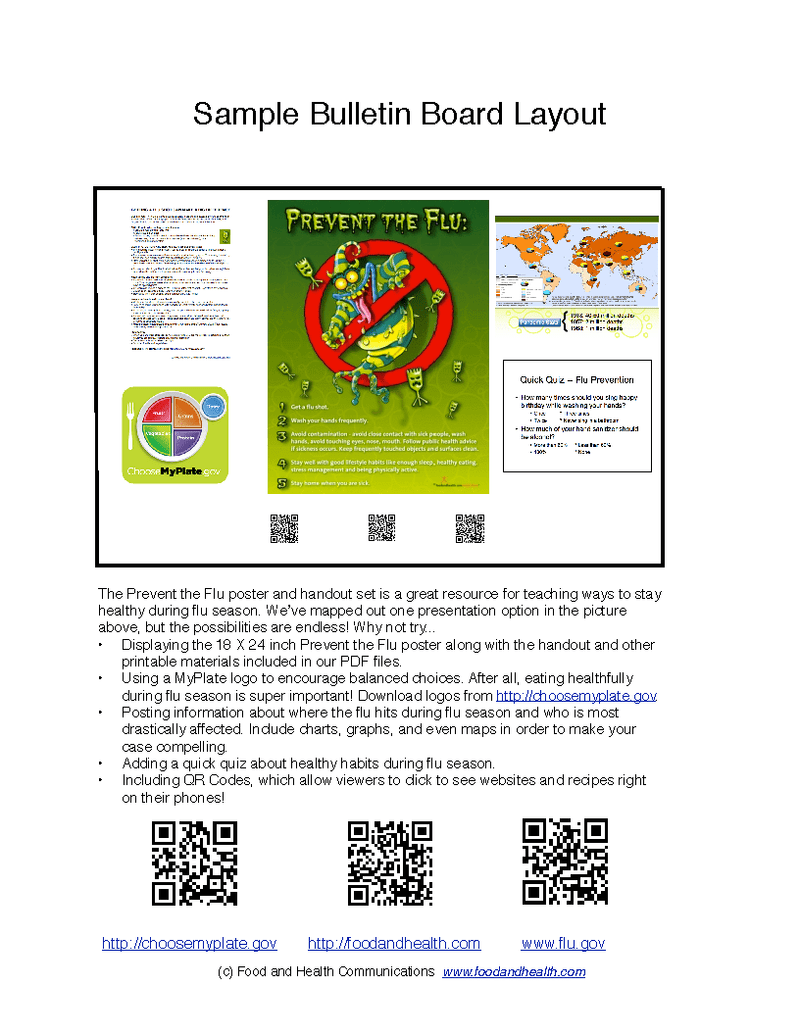 Prevent the Flu Poster Handouts Download PDF - Nutrition Education Store