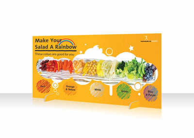 Rainbow Salad Bar Sign - Standing Table Sign 18x36 - Nutrition Education Store