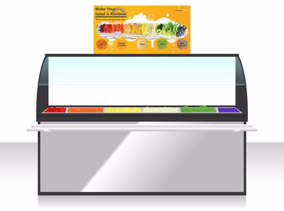 Rainbow Salad Bar Sign - Standing Table Sign 18x36 - Nutrition Education Store