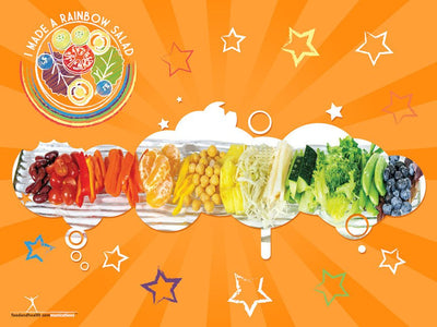 Rainbow Salad Floor Sticker - Nutrition Education Store