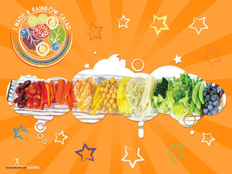 Salad Rau Sticker Rainbow Salad Floor Sticker - Nutrition Education Store