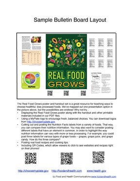 Real Food Grows Poster Handouts Download PDF - Nutrition Education Store
