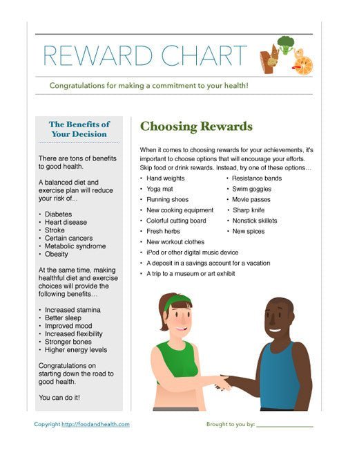 Reward Chart Tearpad - Nutrition Education Store
