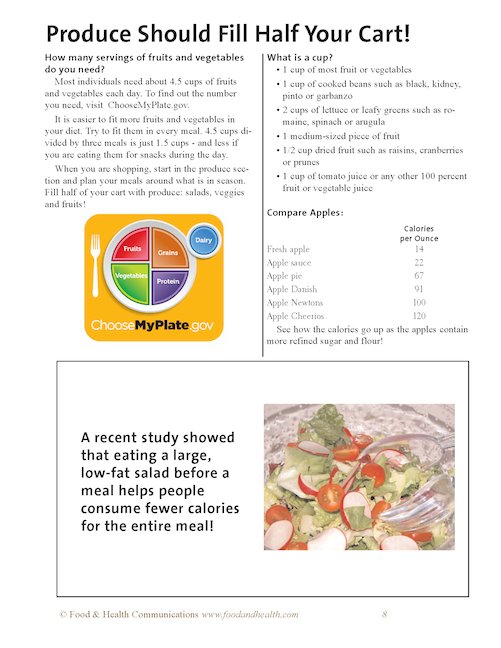 Shopping Light Color Handout Download - Nutrition Education Store