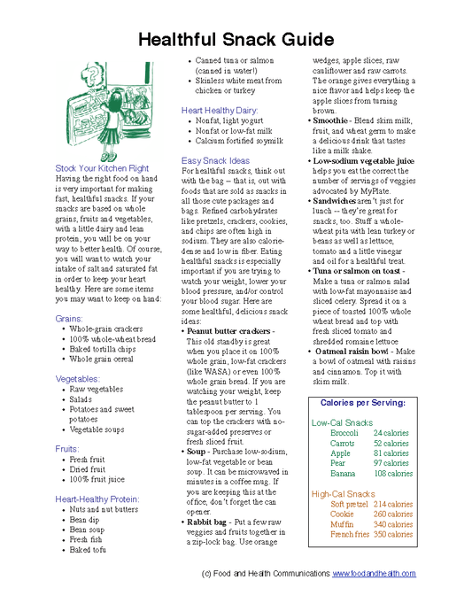 Snacking Smart: Think Out of the Bag Poster - Nutrition Education Store