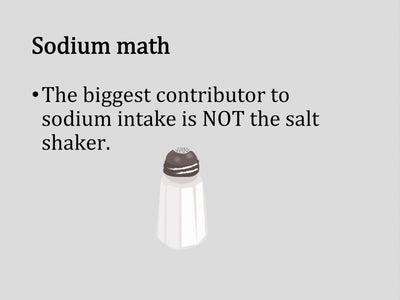 Sodium Math PowerPoint Show - DOWNLOAD NOW - PPT with speaker's notes and handouts - Nutrition Education Store
