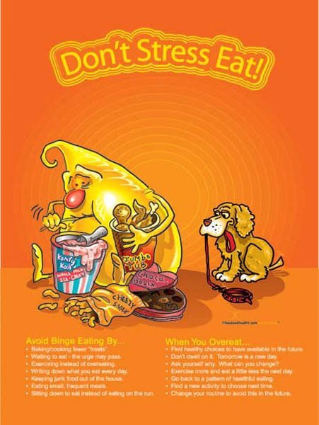 Stress Eating and Food Cravings Poster - Nutrition Education Store