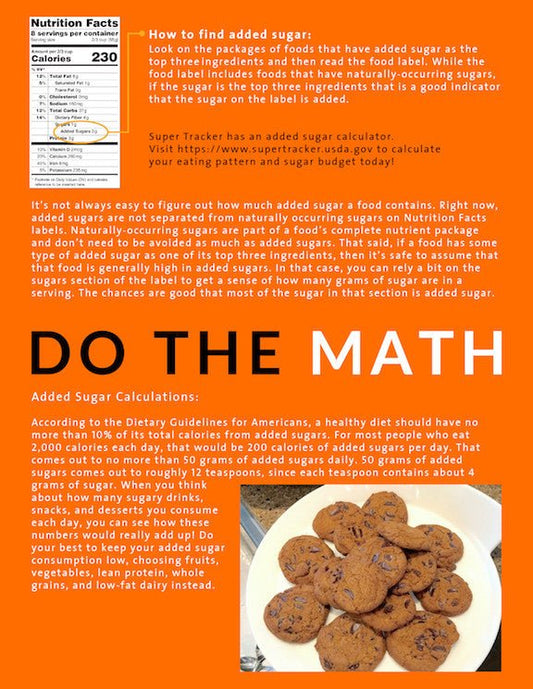Sugar Math Tearpad - Nutrition Education Store