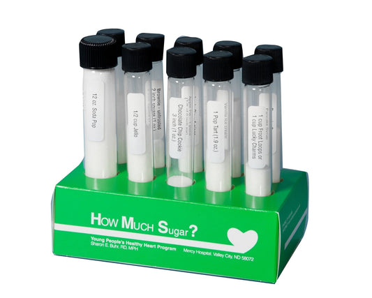 How Much Sugar Is In My Food and Beverage - Test Tubes - Visual Aid - Sugar Tube Display