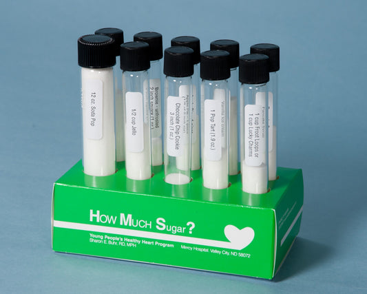 How Much Sugar Is In My Food and Beverage - Test Tubes - Visual Aid - Sugar Tube Display