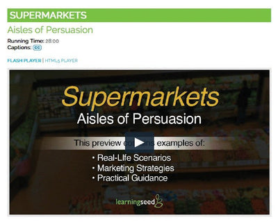 Supermarket Shopping Video on DVD - Nutrition Education DVD - Nutrition Education Store