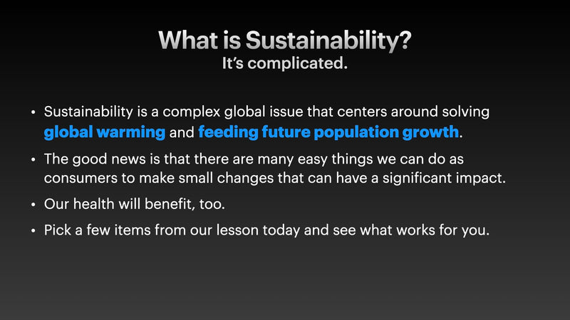 Sustainable Eating Made Simple - DOWNLOAD PowerPoint and Handout ...
