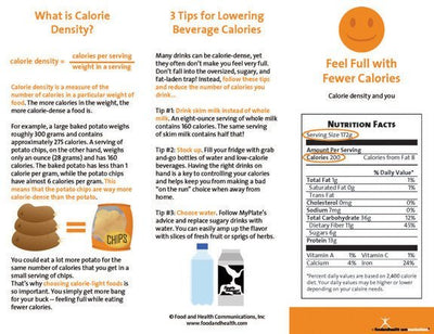 Weight Management Brochure Feel Full with Fewer Calories 25 Brochures - Nutrition Education Store
